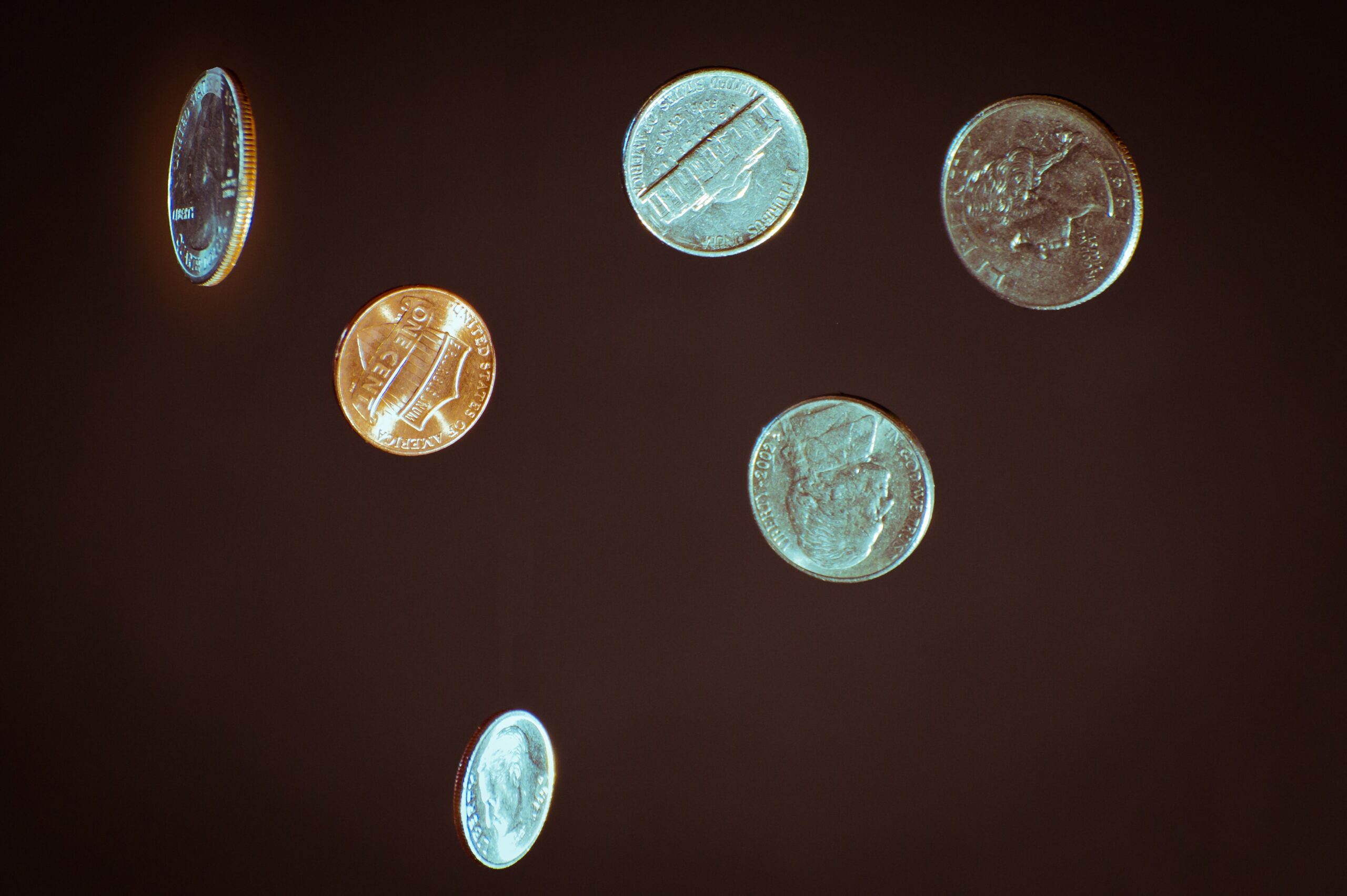 Photo of American Coins Falling