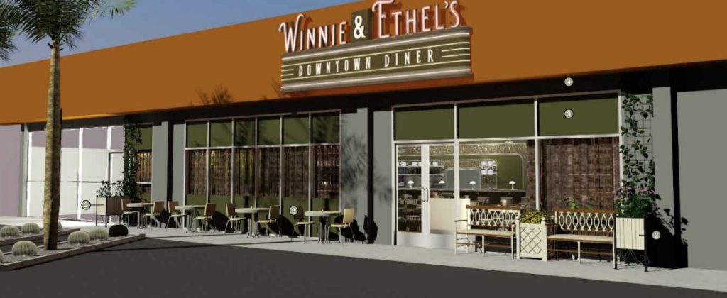 Winnie & Ethel's Downtown Diner exterior rendering